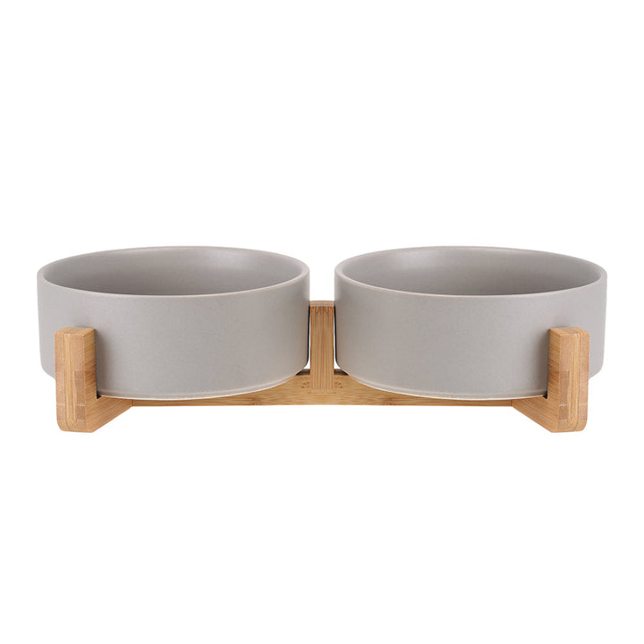 Double Ceramic Cat Bowl
