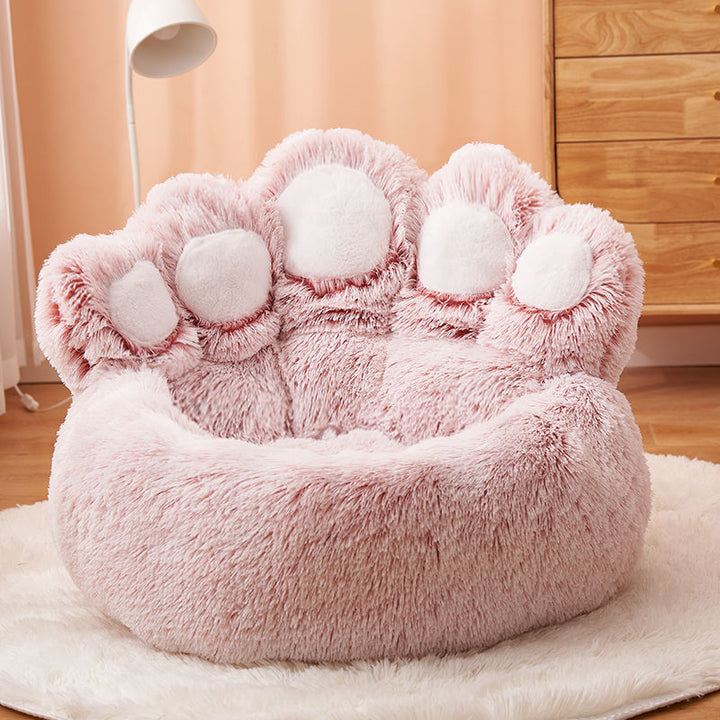 Paw Shape Pet Plush Warm Bed