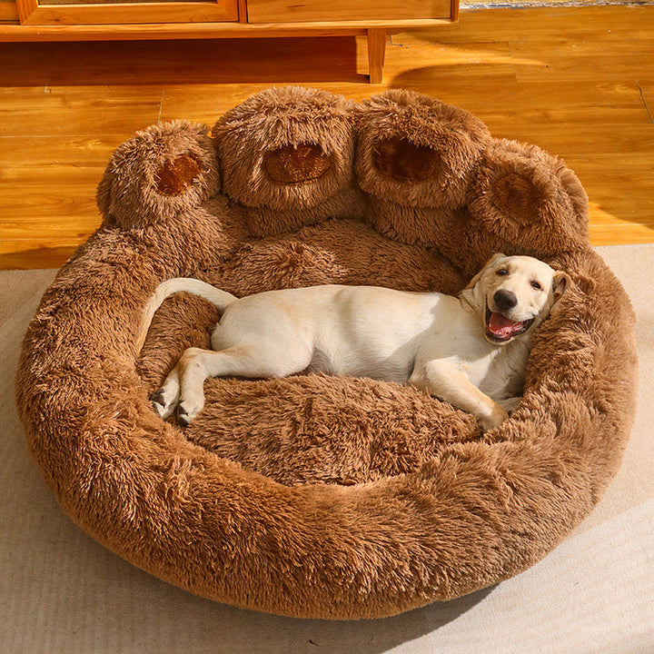 Paw Shape Pet Plush Warm Bed