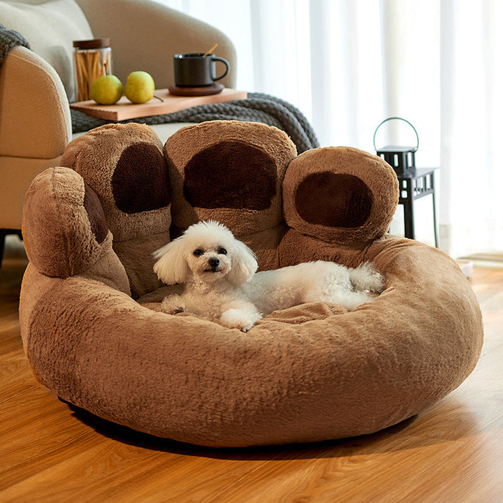 Paw Shape Pet Plush Warm Bed