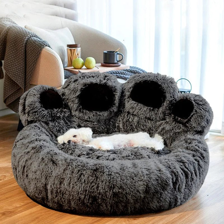 Paw Shape Pet Plush Warm Bed