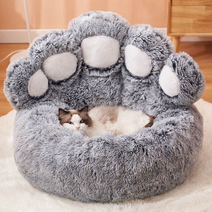 Paw Shape Pet Plush Warm Bed